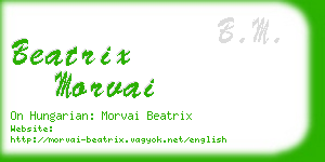 beatrix morvai business card